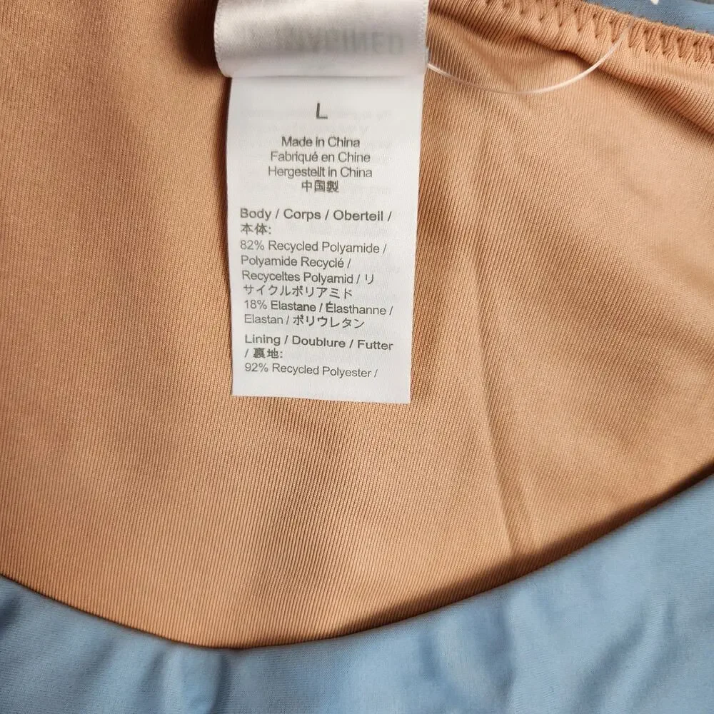 🌼NWT J.Crew Swim Bottom Size Large Blue BC125 Curved Waist Cheeky Bikini